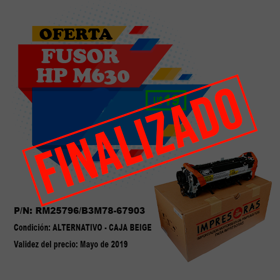 Oferta finalizada de Mayo