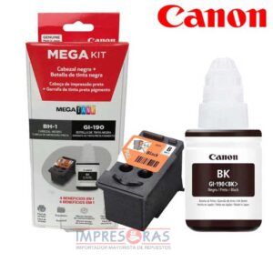 Pack Cabezal Canon BH-1 Negro + Tinta GI-190BK